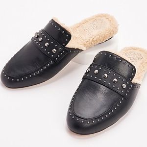 Vince Camuto Leather Studded Mules - Alvintal